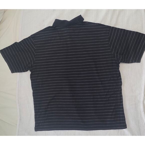 Faconnable Polo Shirt Mens XL Black White Stripe 100% Cotton French Riviera - Picture 6 of 10